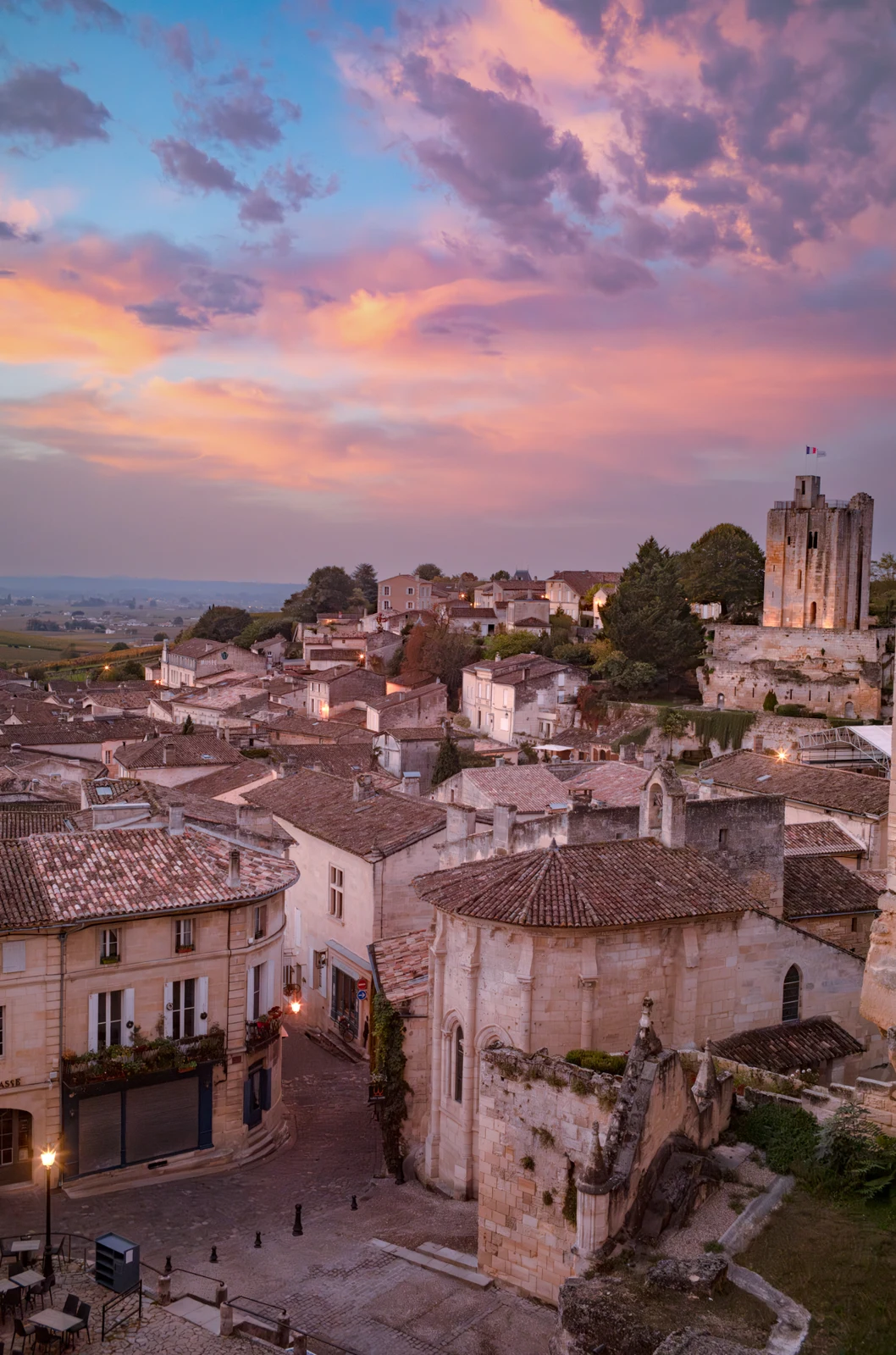 Saint-Émilion at dusk